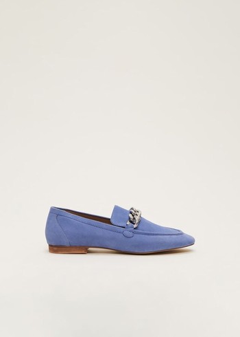 Phase Eight Chain Detail Flats Blue Canada | HFMOLK-975